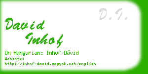 david inhof business card